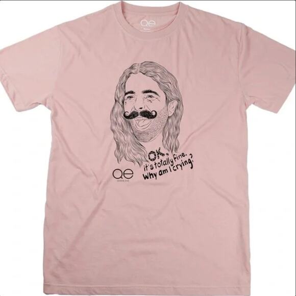 Queer Eye Ok, Its Totally Fine Why am I Crying? Pink Graphic T-Shirt XS NWT - Picture 1 of 4